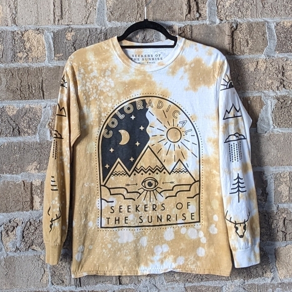 Coloradical Seekers of the Sunrise Tie-Dye Long Sleeve Tee Shirt Size Small - Picture 5 of 5